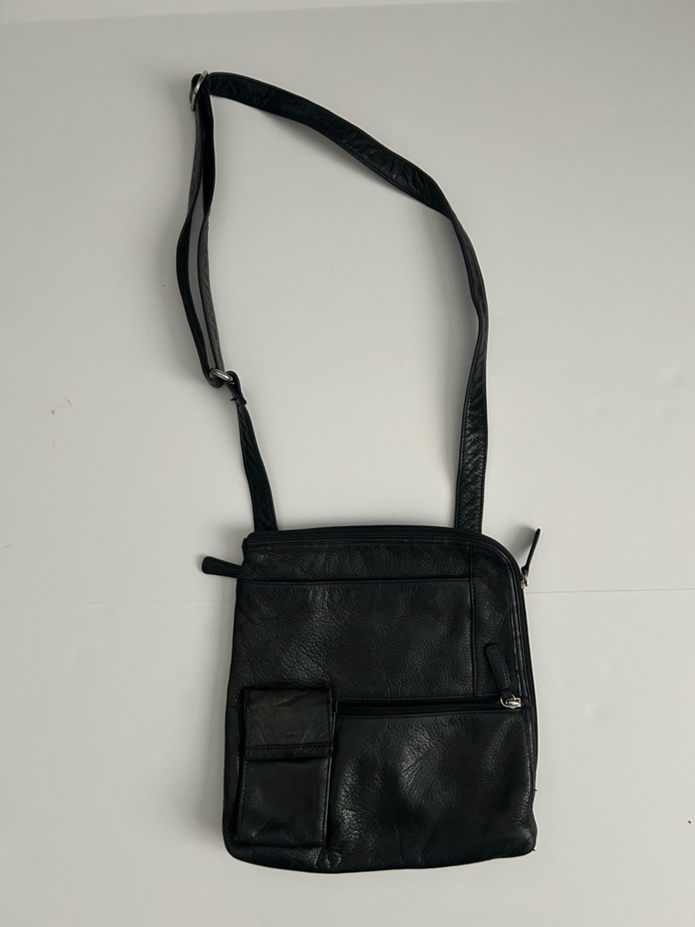 Osgoid Marley Black Leather Crossbody Bag - Minimalist Carry